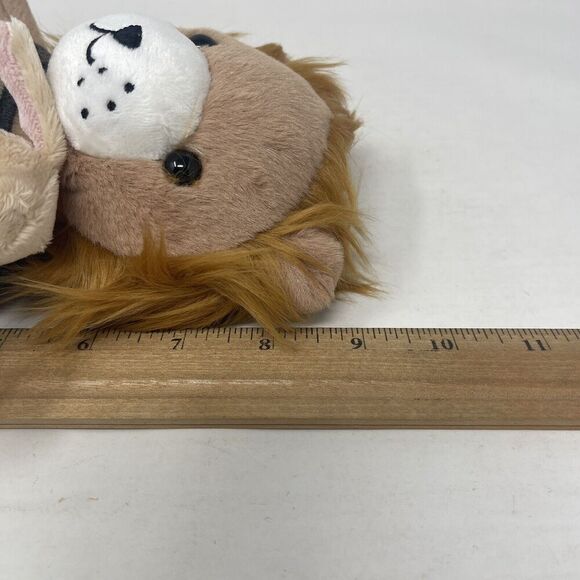 H&M Lion Bunny Plush Stuffed Animal Gray Pouch Outfit Baby Rabbit Toy Brown New - Picture 6 of 6